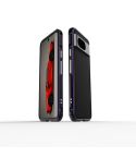 For Google Pixel 8 Aurora Series Metal Frame Phone Case(Black Purple)