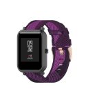 20mm Universal Stripe Weave Nylon Watch Band(Purple)