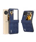 For OPPO Find N3 Flip ABEEL Hinge Weave Plaid PU Phone Case(Blue)