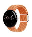For Google Pixel Watch / Watch 2 Nylon Loop Magnetic Buckle Watch Band(Orange)