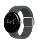 For Google Pixel Watch / Watch 2 Nylon Loop Magnetic Buckle Watch Band(Space Grey)
