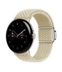 For Google Pixel Watch / Watch 2 Nylon Loop Magnetic Buckle Watch Band(Starlight Color)