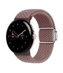 For Google Pixel Watch / Watch 2 Nylon Loop Magnetic Buckle Watch Band(Smoke Purple)