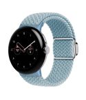 For Google Pixel Watch / Watch 2 Nylon Loop Magnetic Buckle Watch Band(Rock Blue)