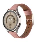 22mm Universal Genuine Leather Watch Band(Dark Pink)