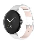 For Google Pixel Watch 2 / Pixel Watch Leather Watch Band(White)