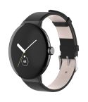 For Google Pixel Watch 2 / Pixel Watch Leather Watch Band(Black)