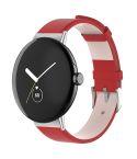 For Google Pixel Watch 2 / Pixel Watch Leather Watch Band(Red)