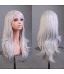 Anime Cos Role Playing Wig Cosplay Color Stage Headgear(Silver Gray)