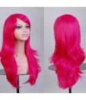 Anime Cos Role Playing Wig Cosplay Color Stage Headgear(Rose Red)