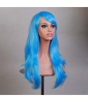 Anime Cos Role Playing Wig Cosplay Color Stage Headgear(Sky Blue)