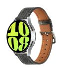 20mm Universal Denim Leather Buckle Watch Band(Black)