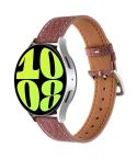 20mm Universal Denim Leather Buckle Watch Band(Red)