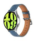 20mm Universal Denim Leather Buckle Watch Band(Light Blue)