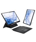 For Samsung Galaxy Tab S8+ / S7+ / S7 FE DUX DUCIS DK Floating Magnetic Keyboard Leather Tablet Case(Black)
