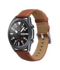 22mm Universal Pointed Tail Leather Watch Band(Brown)