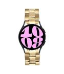 22mm Universal Three-Bead Stainless Steel Watch Band(Gold)