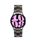 22mm Universal Three-Bead Stainless Steel Watch Band(Gun Color)