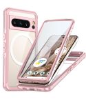 For Google Pixel 8 Pro Life Waterproof MagSafe Phone Case(Pink)