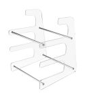 Acrylic Keyboard Storage Bracket Three Layer Keyboard Display Stand(White)