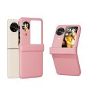 For OPPO Find N3 Flip 3 in 1 All-inclusive Decal Carbon Fiber Texture Protective Phone Case(Pink)