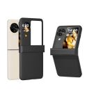 For OPPO Find N3 Flip 3 in 1 All-inclusive Decal Carbon Fiber Texture Protective Phone Case(Black)