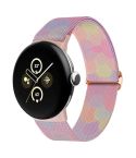 For Google Pixel Watch 2 / Pixel Watch Painted Colorful Nylon Watch Band(Symphony Bubbles)