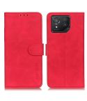 For Asus ROG Phone 8 KHAZNEH Retro Texture Flip Leather Phone Case(Red)
