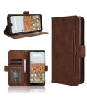 For Consumer Cellular Iris Connect Skin Feel Calf Texture Card Slots Leather Phone Case(Brown)