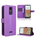 For Consumer Cellular Iris Connect Diamond Texture Leather Phone Case(Purple)