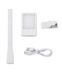 LED Reading Light Clip Book USB Charging Mini Bedside Learning Lamp(White)