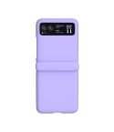 For Motorola Razr 40 3 in 1 Skin Feel PC Phone Case with Hinge(Sakura Purple)