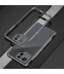 For ASUS ROG Phone 8 Lens Protector + Metal Frame Phone Case(Silver)