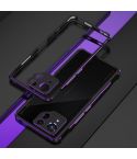For ASUS ROG Phone 8 Lens Protector + Metal Frame Phone Case(Black Purple)