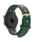 22mm Luminous Colorful Light Silicone Watch Band(Green)