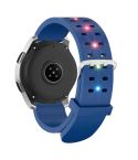 22mm Luminous Colorful Light Silicone Watch Band(Blue)