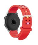 22mm Luminous Colorful Light Silicone Watch Band(Red)