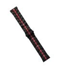 22mm Stainless Steel Watch Band(Black Red)