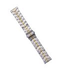 22mm Stainless Steel Watch Band(Silver Gold)