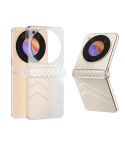 For ZTE Libero Flip Wave Pattern Transparent Frosted Phone Case with Hinge