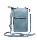 Elephant Pattern Multifunctional Cross Bag Phone Case(Sky Blue)