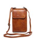 Elephant Pattern Multifunctional Cross Bag Phone Case(Brown)