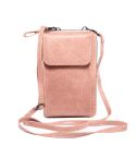 Elephant Pattern Multifunctional Cross Bag Phone Case(Light Pink)