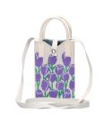 Floral Knitted Mini Crossbody Phone Bag(Purple)