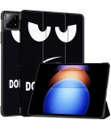 For Xiaomi Pad 6S Pro Custer Painted 3-Fold Holder Smart Leather Tablet Case(Big Eye)