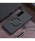 For Sony Xperia 1 VI CD Magsafe Magnetic Cloth Texture Phone Case(Black)