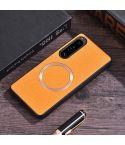 For Sony Xperia 1 VI CD Magsafe Magnetic Cloth Texture Phone Case(Orange)