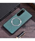 For Sony Xperia 1 VI CD Magsafe Magnetic Cloth Texture Phone Case(Light Green)
