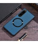 For Sony Xperia 1 VI CD Magsafe Magnetic Cloth Texture Phone Case(Blue)