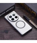 For Realme 12 Pro PU MagSafe Magnetic Phone Case(White)
